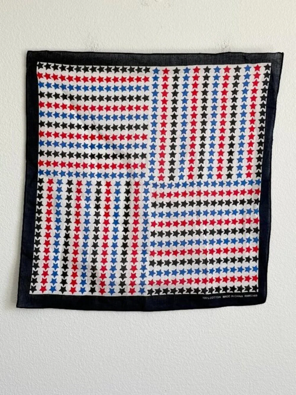 Western Star Print‎ Bandana Scarf Americana Festival Cottagecore Baddie Cotton